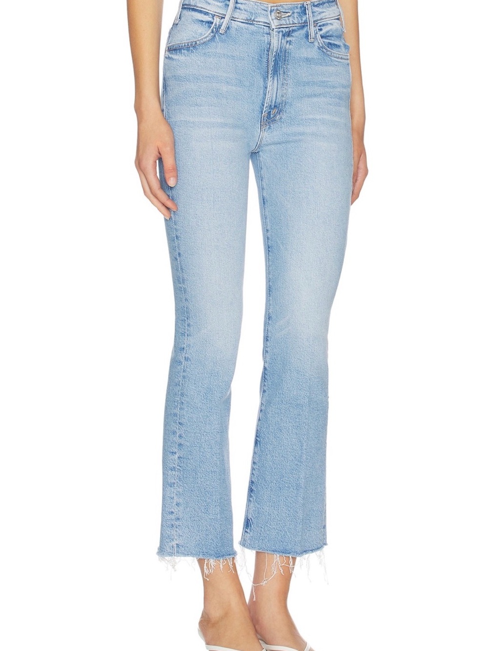 MOTHER The Hustler Ankle Fray Jeans Size 27 High Rise Premium Denim